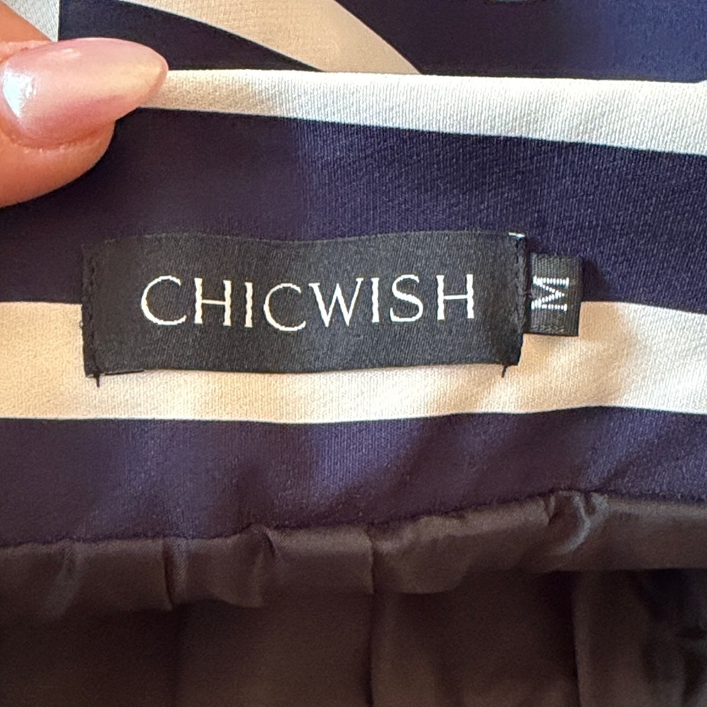 Chicwish Black & White Striped Circle Skirt - Picture 9 of 11